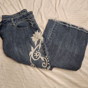 Boston Proper Embroidered Jeans